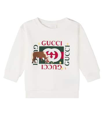 x Euan Roberts Baby printed cotton jersey sweatshirt | Gucci Kids