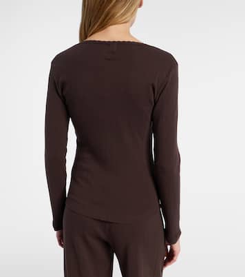 Pointelle cotton T-shirt | Leset