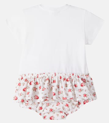 Bébé – Ensemble robe et culotte bloomer DG en coton | Dolce&Gabbana Kids