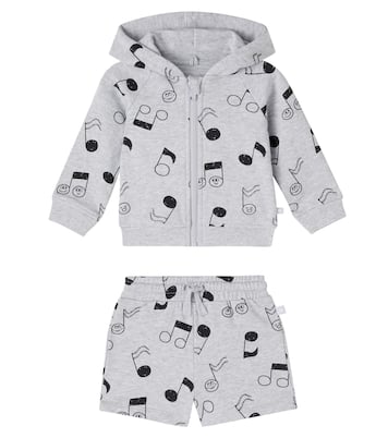Baby cotton fleece hoodie and shorts set | Stella McCartney Kids