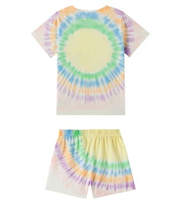 Printed tie-dye cotton-blend pajamas | Molo
