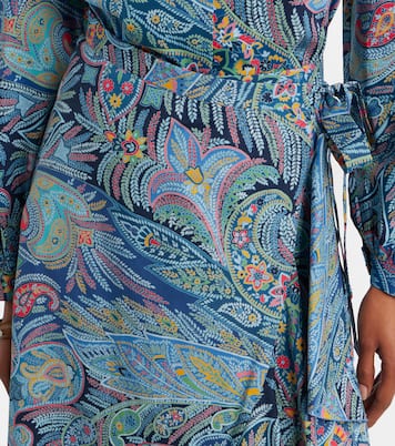 Paisley ruffled cotton-blend midi skirt | Etro