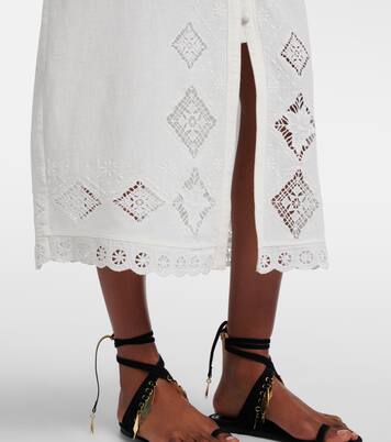 Nelsane cotton and linen midi dress | Isabel Marant