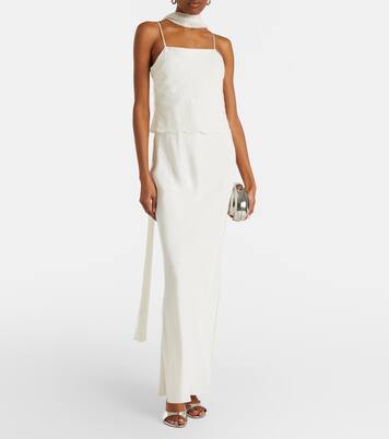 Maxikleid Cove aus Satin mit Tüll | Posse