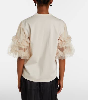 Camiseta de algodón con tul | Noir Kei Ninomiya