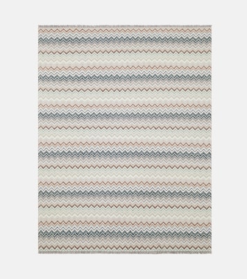 Forest cotton, wool and cashmere-blend throw | Missoni