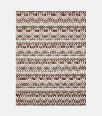 Forest cotton, wool and cashmere-blend throw | Missoni