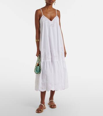 Abito midi in cotone sangallo | Juliet Dunn