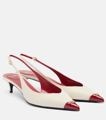 Slingback-Pumps Heartip aus Leder | Valentino Garavani