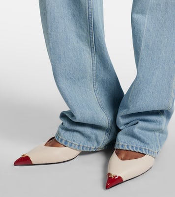 Slingback-Pumps Heartip aus Leder | Valentino Garavani