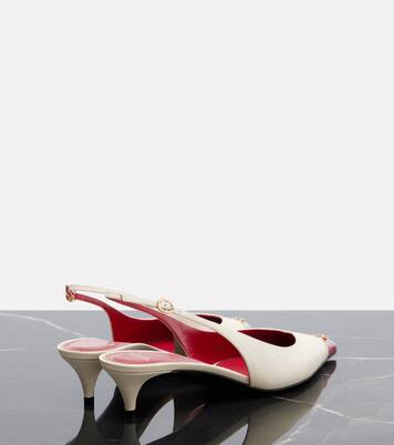 Slingback-Pumps Heartip aus Leder | Valentino Garavani
