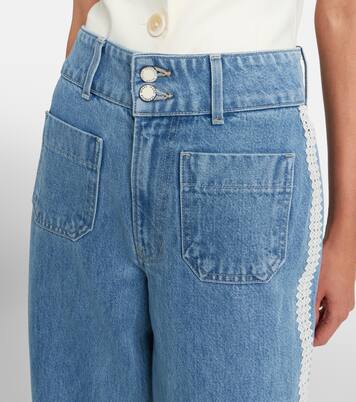 Taylor high-rise wide-leg jeans | Veronica Beard
