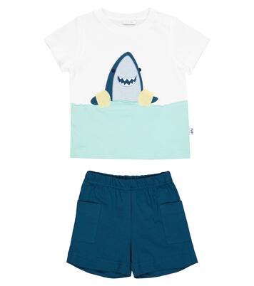 Baby棉质针织T恤和短裤套装 | Il Gufo