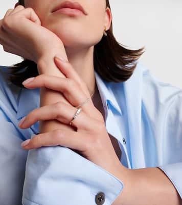 Rivulet 18kt white gold ring with diamonds | Ileana Makri