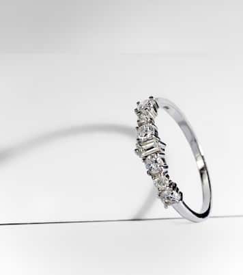Rivulet 18kt white gold ring with diamonds | Ileana Makri