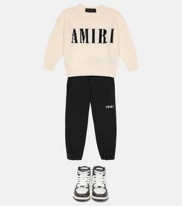Intarsia-knit cotton and cashmere sweater | Amiri Kids