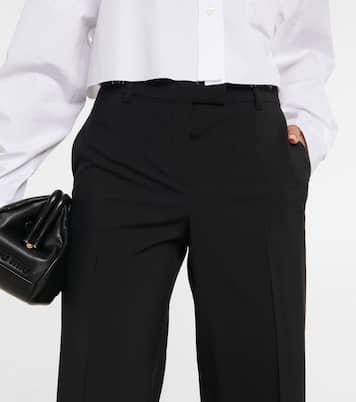 Mid-rise straight wool-blend pants | Miu Miu