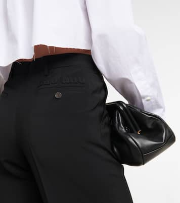 Mid-rise straight wool-blend pants | Miu Miu