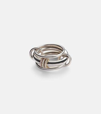 Gemini sterling silver ring with white diamonds | Spinelli Kilcollin
