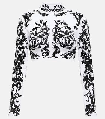 Calligraphy jacquard crop top | Alaïa