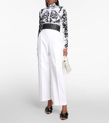 Calligraphy jacquard crop top | Alaïa