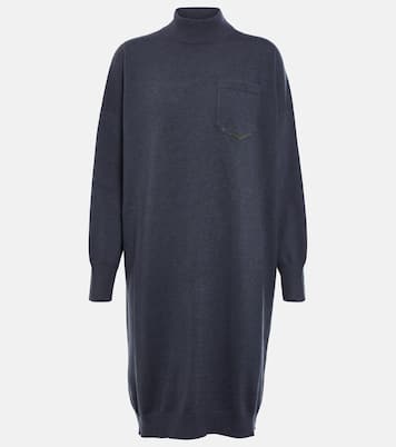 Embellished cashmere sweater dress | Brunello Cucinelli