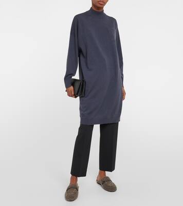 Embellished cashmere sweater dress | Brunello Cucinelli