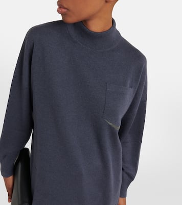Embellished cashmere sweater dress | Brunello Cucinelli