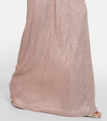 Metallic pleated gown | Costarellos