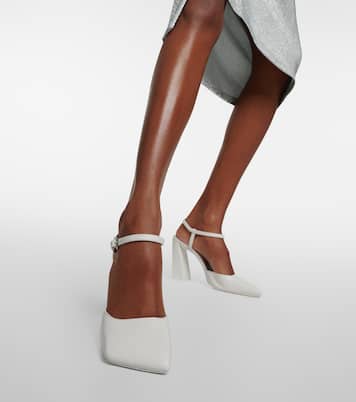 Escarpins Charlotte 95 en cuir | Amina Muaddi