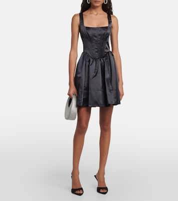 Minikleid Landscape aus Satin | Staud