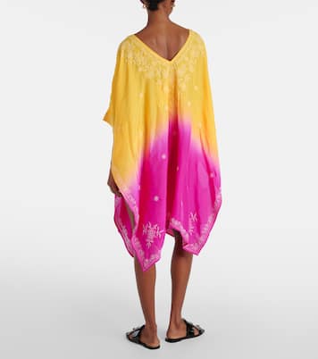 Embroidered ombré silk kaftan | Juliet Dunn