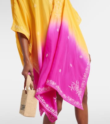 Embroidered ombré silk kaftan | Juliet Dunn