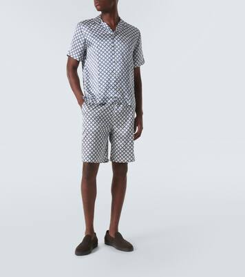 Palma printed silk-blend shorts | Frescobol Carioca