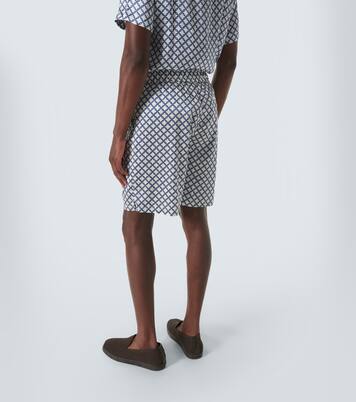 Palma printed silk-blend shorts | Frescobol Carioca