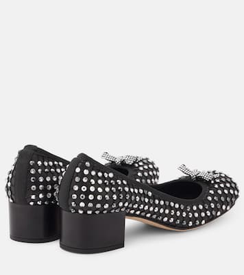 Escarpins en cuir à cristaux | Rene Caovilla