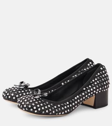 Escarpins en cuir à cristaux | Rene Caovilla