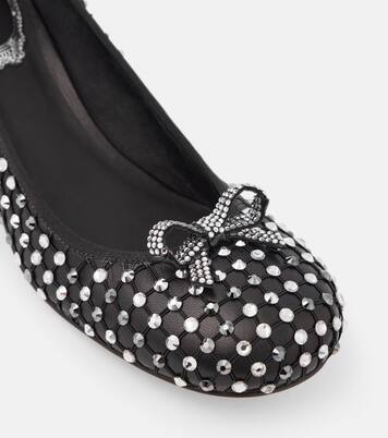 Escarpins en cuir à cristaux | Rene Caovilla