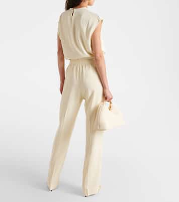 Pantalon droit Aurelia en crêpe | Asceno