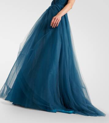 Robe longue Cassandra en tulle | Costarellos