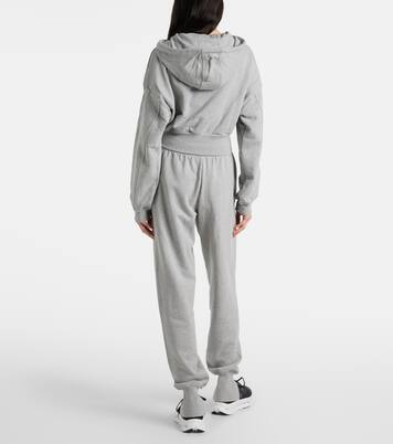 Cropped cotton jersey hoodie | Adidas by Stella McCartney