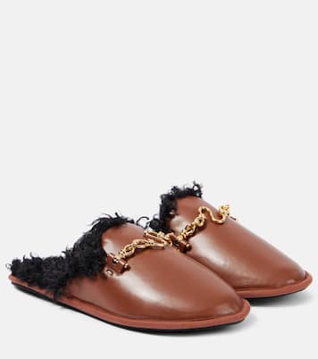 Slippers Ryder aus Lederimitat mit Teddyfleece | Stella McCartney