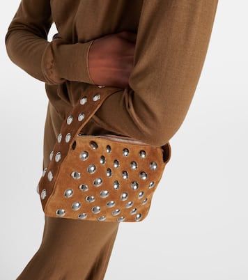 Schultertasche Elena Small aus Veloursleder | Khaite