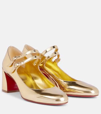Miss Jane mirrored leather Mary Jane pumps | Christian Louboutin
