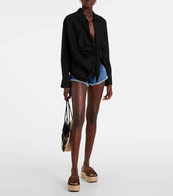 Leopard-print suede espadrille slides | Gianvito Rossi