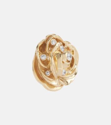 Orecchini bagnati in oro con cristalli | Magda Butrym