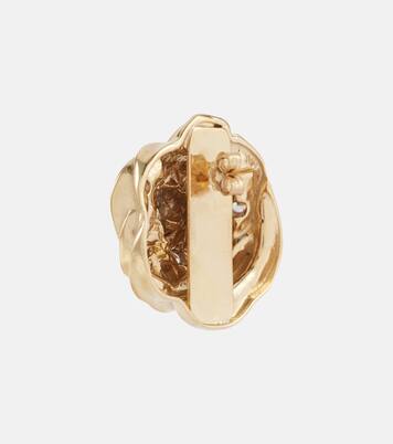 Orecchini bagnati in oro con cristalli | Magda Butrym