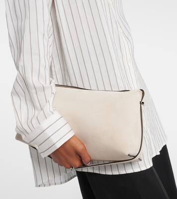 Clutch aus Veloursleder | Toteme