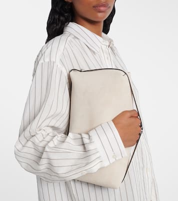 Clutch aus Veloursleder | Toteme