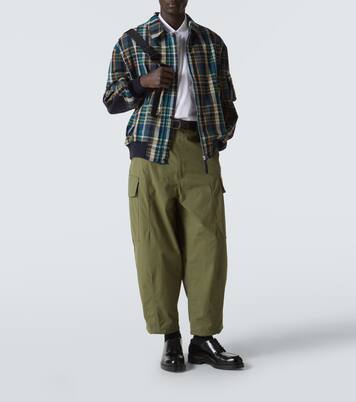Chaqueta de algodón y lino a cuadros | Comme des Garçons Homme